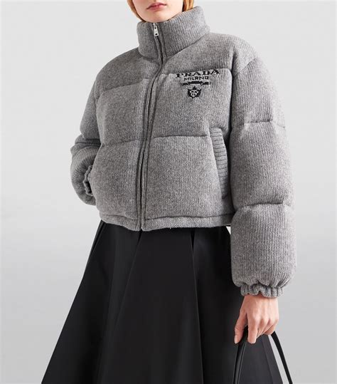 prada wool cashmere puffer|Prada Puffer Jackets for Women .